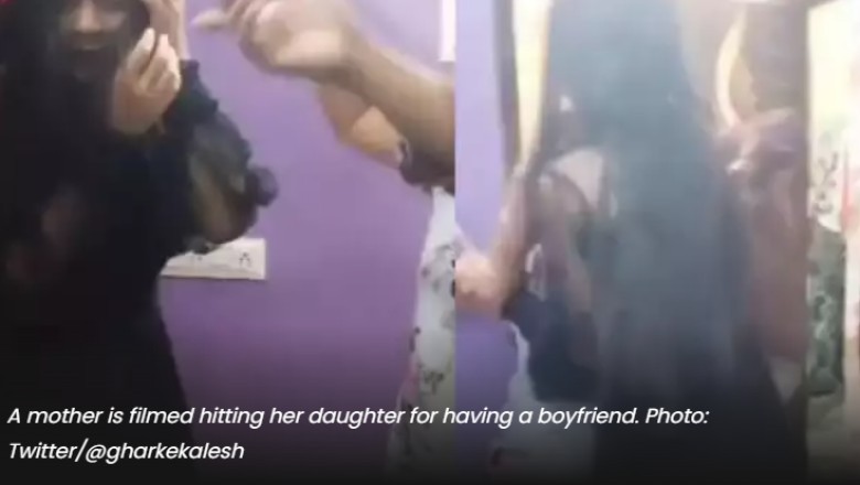 Mom Beating Daughter For Having A Boyfriend